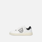 Sneaker in pelle con logo bianco e nero SS0077P001 ZZ1 PINKO White/black 