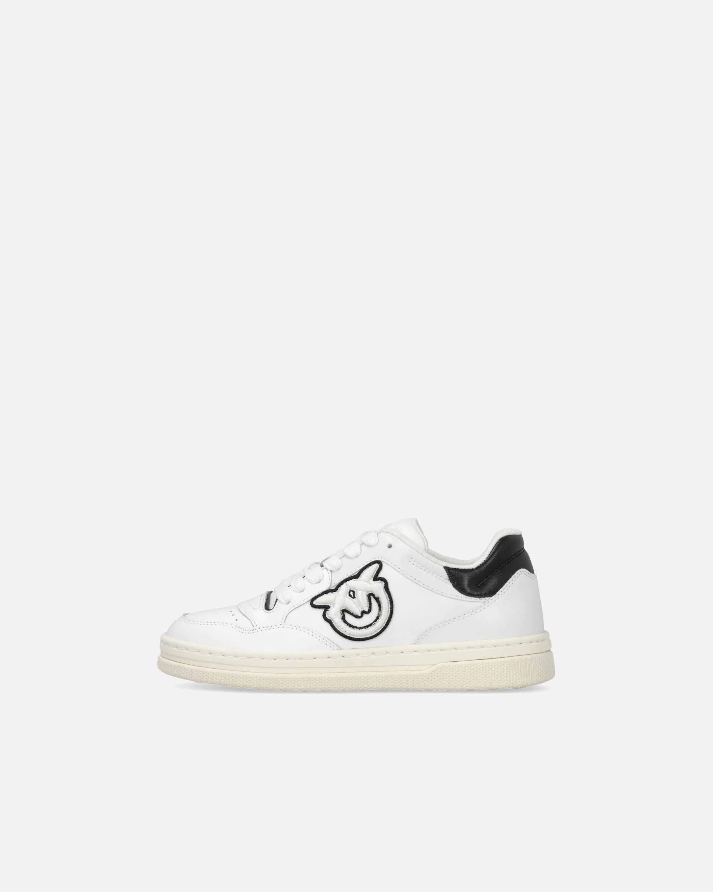 Sneaker in pelle con logo bianco e nero SS0077P001 ZZ1 PINKO White/black 