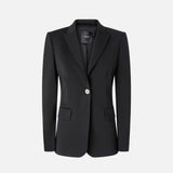 Blazer monopetto in viscosa effetto scuba 104903A1L3 Z99 PINKO Black 