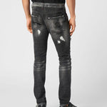 Jeans slim fit effetto used MDT4011 PDE004N 02 02RX PHILIPP PLEIN Riot black 