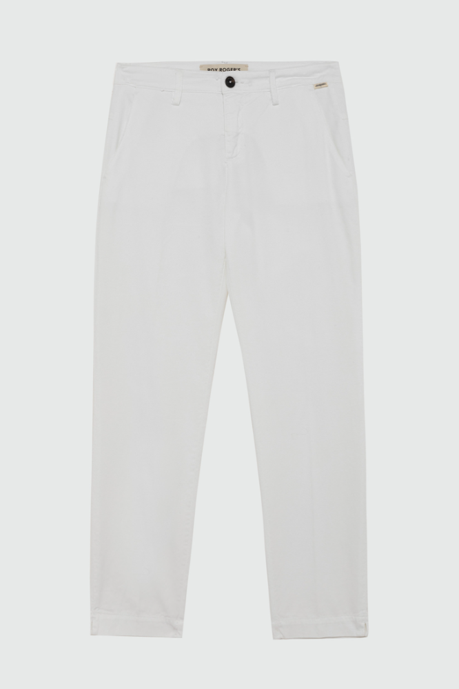 Pantalone in cotone RND057 P381 0127 C0367 ROY ROGER'S Blanc de blanc 