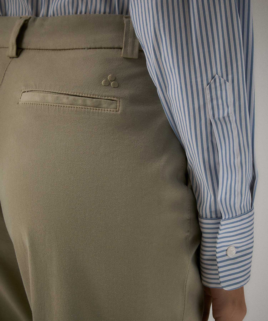 Pantalone chino in cotone stretch PED5345 99011950 802 PEUTEREY Sesamo 