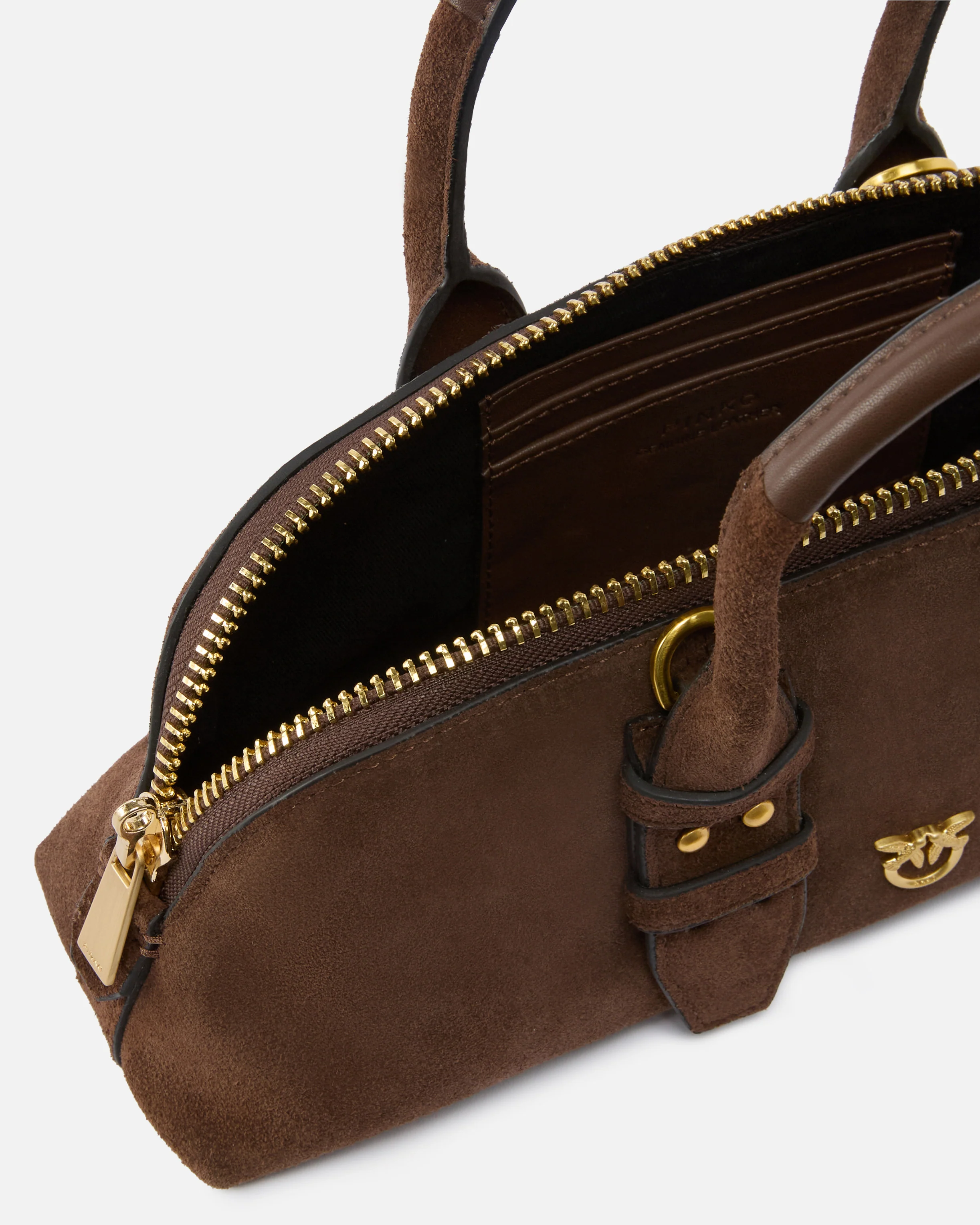 Borsa piccola in pelle 105334A2JH L74V PINKO Marrone castano mat gold 