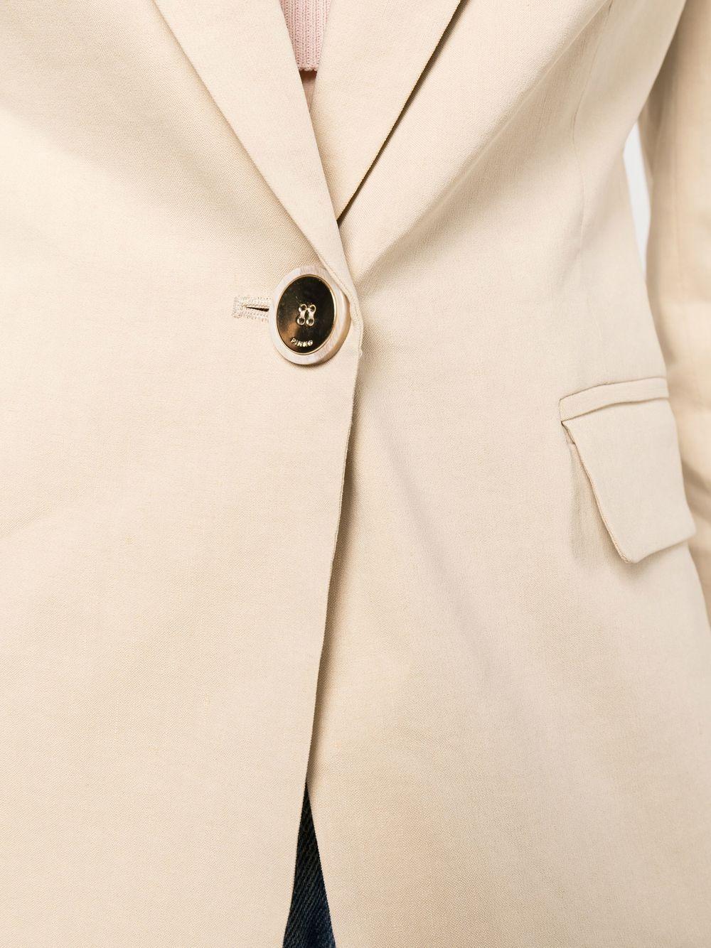 Giacca con revere a lancia 100987A0IM C28 PINKO Beige 