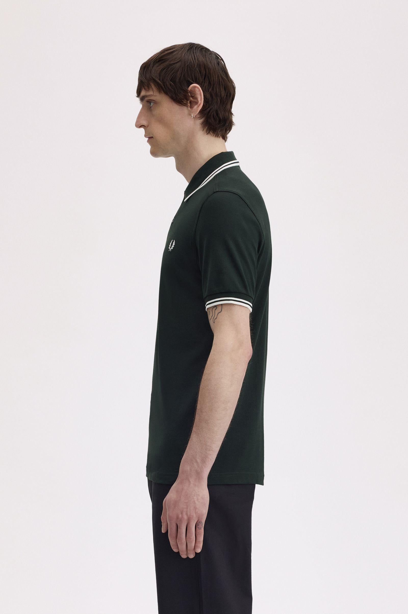 Polo manica corta M3600 T50 FRED PERRY Nightgreen/snwht 