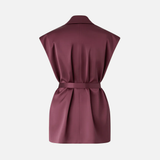 Giacca smanicata in satin 106585A1Y5 R57 PINKO Bordeaux-degustaz. vino 