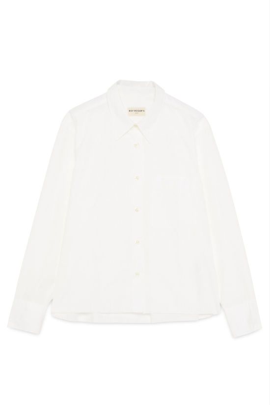 Camicia in popeline di cotone RND90220 P449 C0014 ROY ROGER'S Optic white 