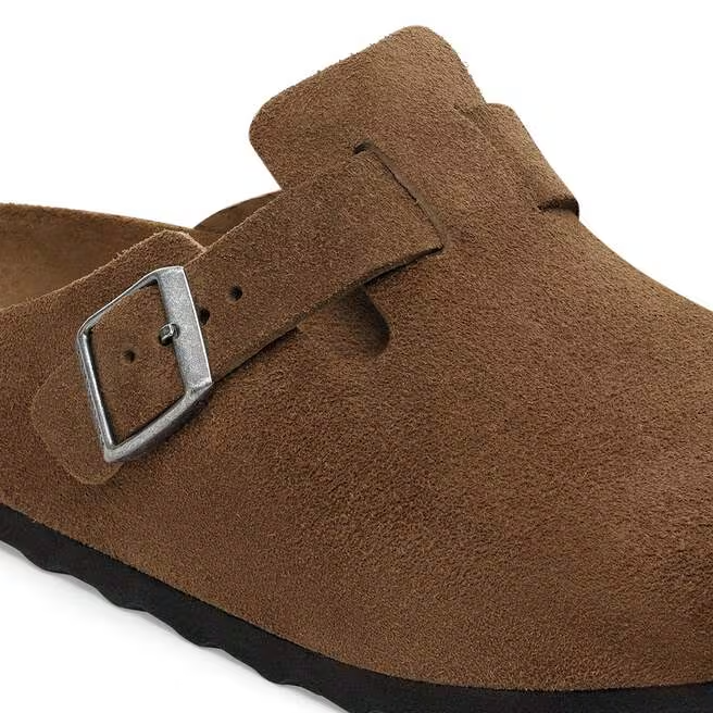 Sabot in pelle scamosciata BOSTON SFB 1030861 DARK TEA BIRKENSTOCK Dark tea 