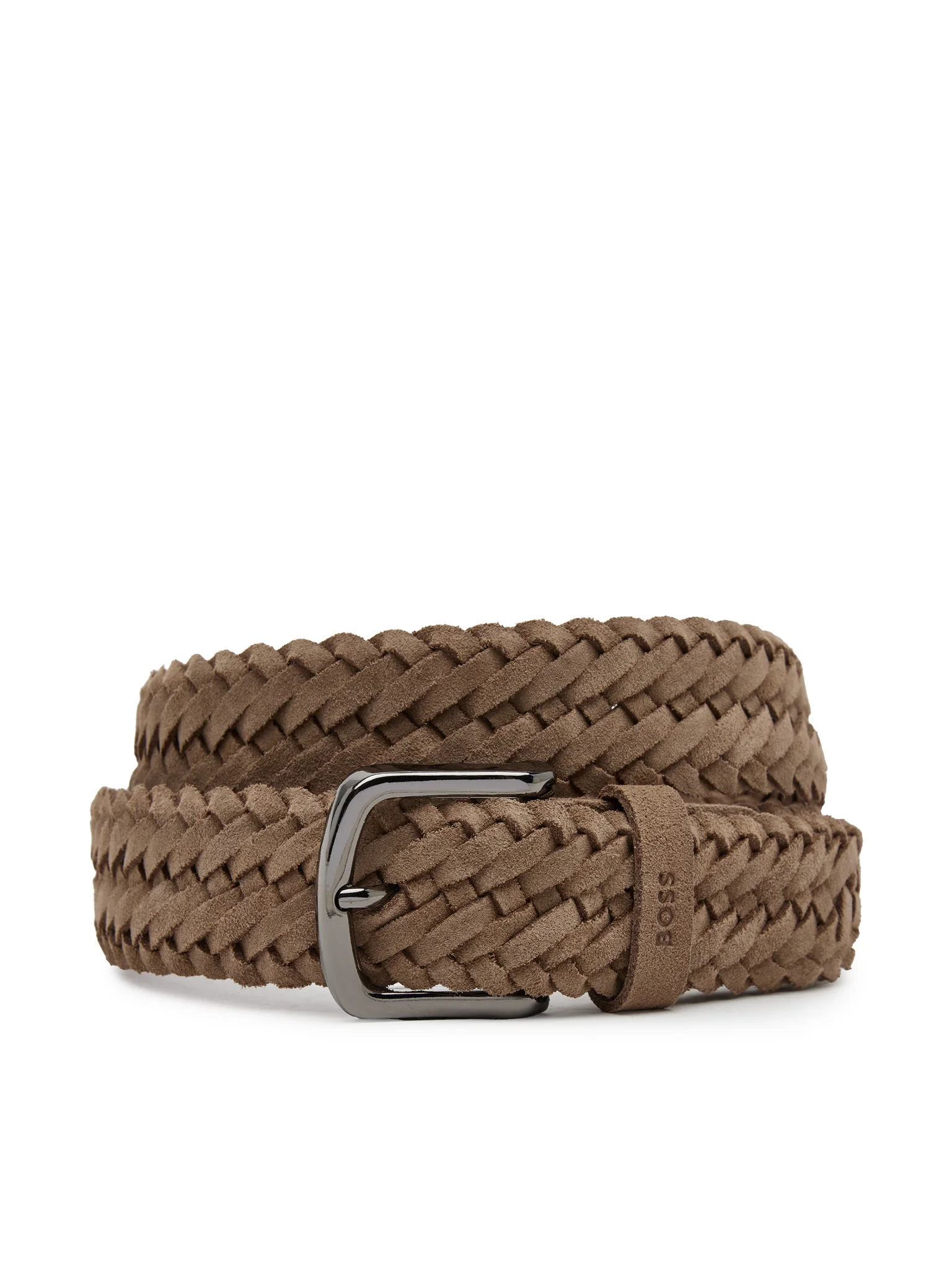 Cintura in pelle intrecciata 50542184 10199094 01 270 BOSS Light beige 