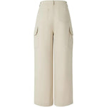 Pantaloni fluidi in cotone 106278A2ER C03 PINKO Beige g. maroso 