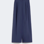 Pantalone ampio in popeline di cotone 2615131142600 008 MAX MARA WEEKEND Blu 