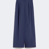 Pantalone ampio in popeline di cotone 2615131142600 008 MAX MARA WEEKEND Blu 