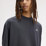 T-Shirt oversize manica corta M2474 297 FRED PERRY Anchor grey 