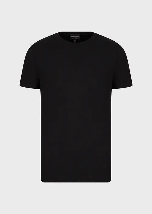 T-shirt in viscosa stretch 8N1T24 1JTZZ 0999 EMPORIO ARMANI Black 