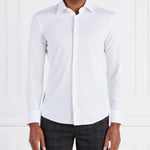 Camicia slim fit in tessuto tecnico 50490393 10225157 02 100 BOSS White 