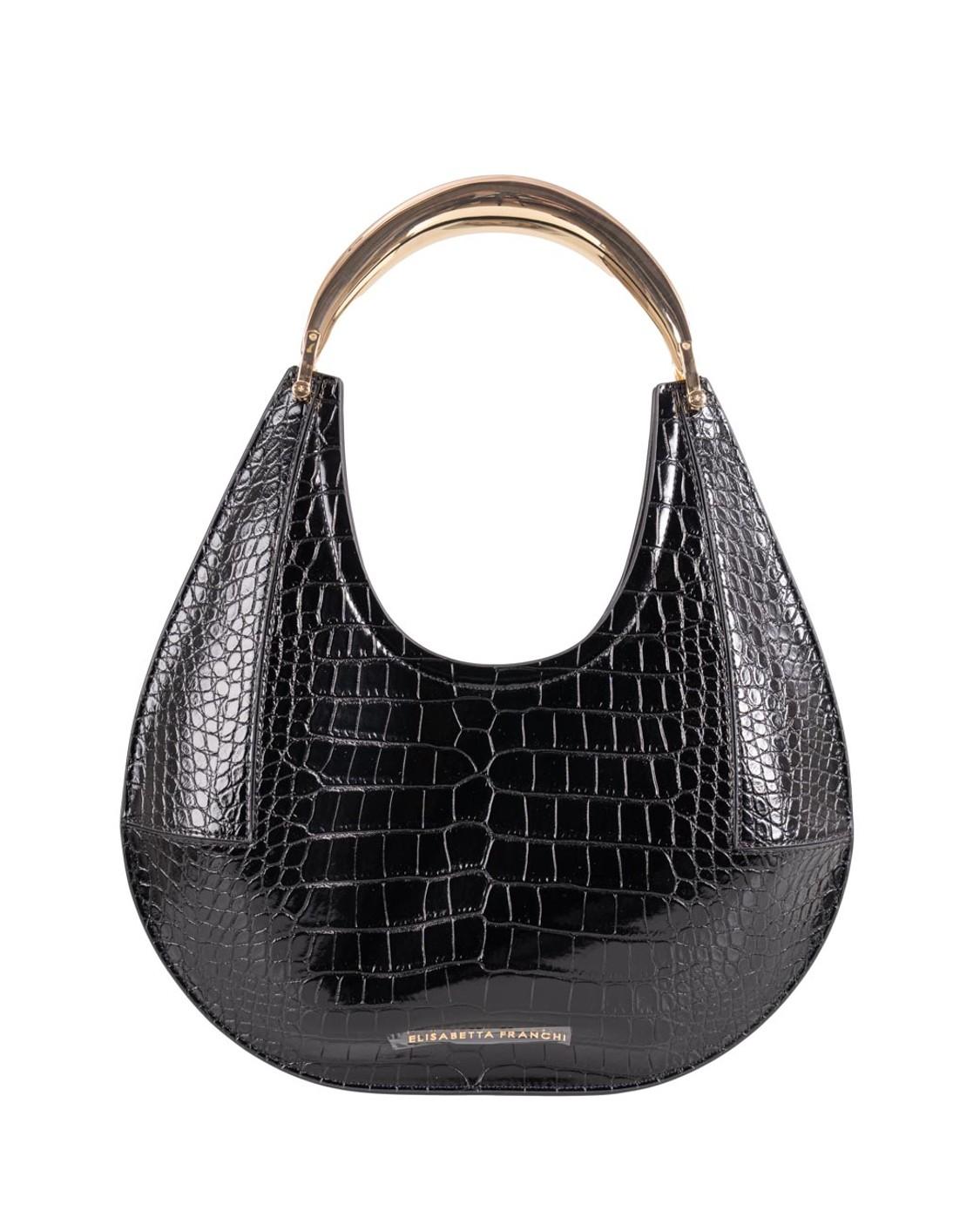Borsa in ecopelle stampata BS28A58E2 110 ELISABETTA FRANCHI Black 