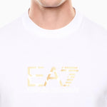 T-shirt girocollo Premium Label in jersey di cotone 7M001562 AF17789 U0002 EA7 White 