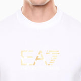 T-shirt girocollo Premium Label in jersey di cotone 7M001562 AF17789 U0002 EA7 White 