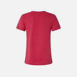 T-shirt maniche corte logo ricamato 100355A2HN O57 PINKO Rosso-passata di pom. 