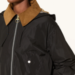 Giubbotto in nylon con cappuccio staccabile LSP0307 LSP BK11 BARBOUR Black/dress tartan 