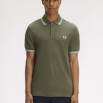 Polo manica corta M3600 87B FRED PERRY Lwgrn/ecru/dskbl 