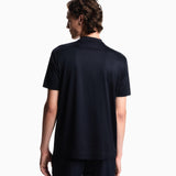 T-shirt in jersey misto lyocell con ricamo frase summer mood ASV EM003649 AF18312 UB118 EMPORIO ARMANI Blue navy 