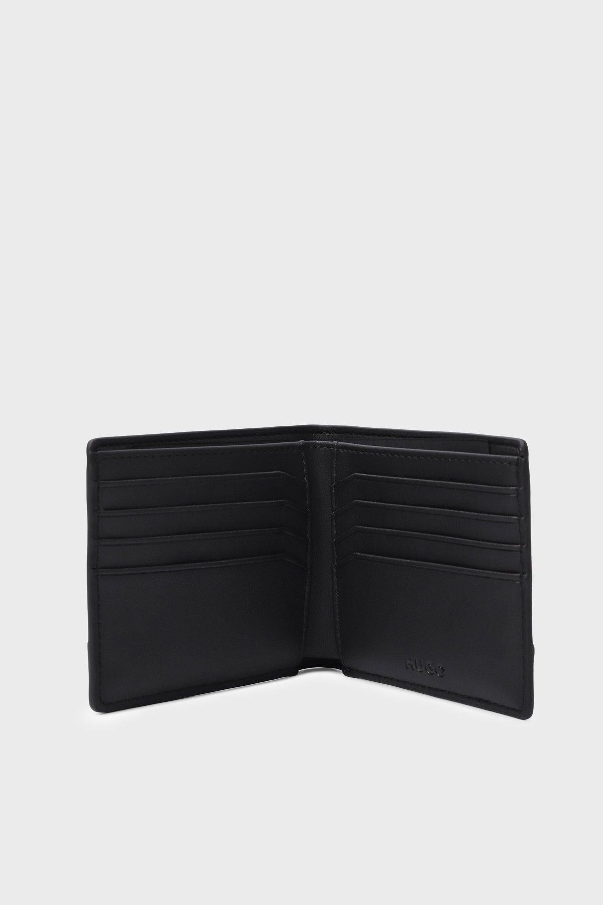 Portafoglio in pelle logato 50558549 10278014 01 001 BOSS Black 