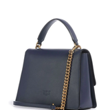 Borsa a mano e tracolla media in pelle 100066A0F1 G08Q PINKO Blu indaco ombroso-antique 