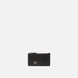 Portacarte in pelle 100251A0F1 Z99Q PINKO Nero-antigue 