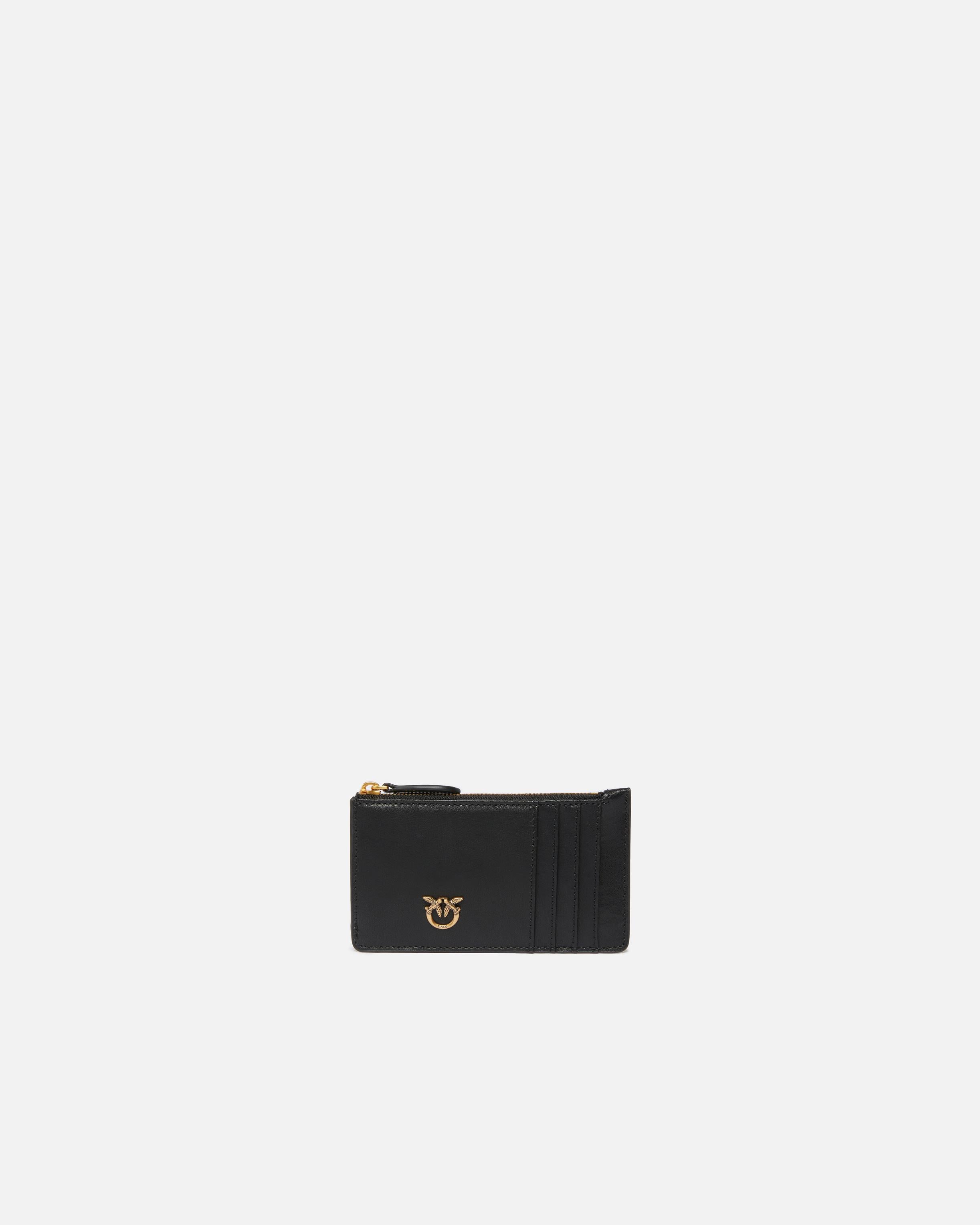 Portacarte in pelle 100251A0F1 Z99Q PINKO Nero-antigue 