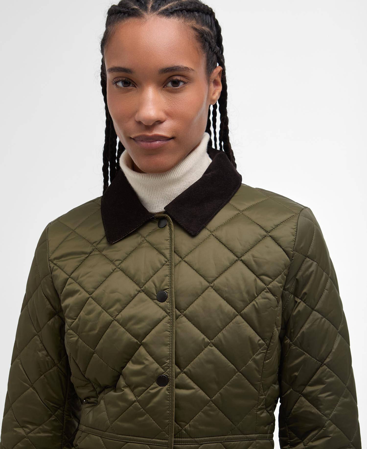 Giacca trapuntata LQU1012 LQU OL51 BARBOUR Olive/pale pink 