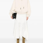 Felpa zippata con cappuccio 105509A2RB C03 PINKO Beige g. maroso 