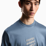 T-shirt in jersey misto lyocell con ricamo frase summer mood ASV EM003649 AF18312 U9302 EMPORIO ARMANI China blue 