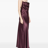 Abito slipdress lungo in satin 106587A1Y5 R57 PINKO Bordeaux-degustaz. vino 