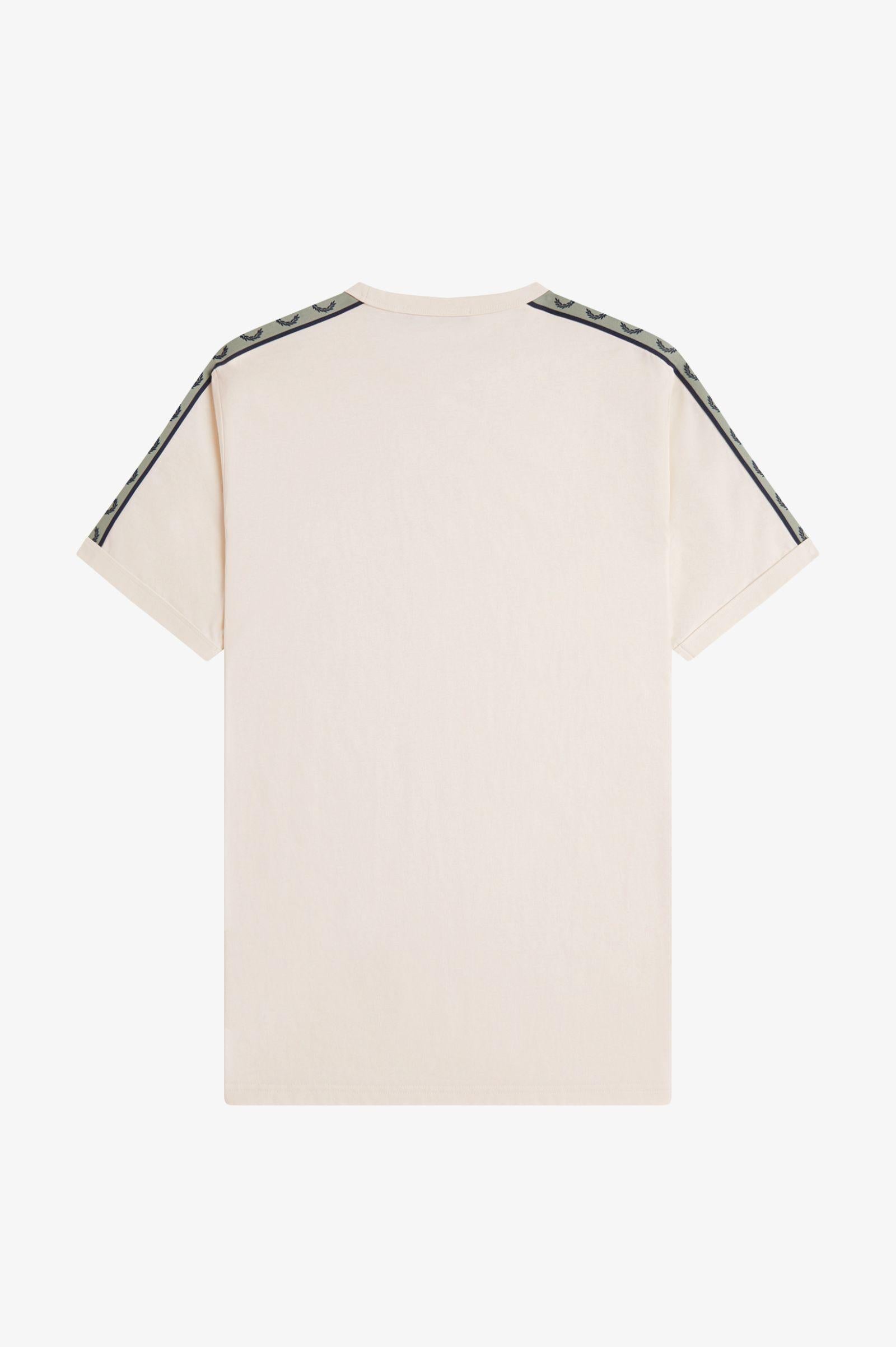 T-Shirt manica corta con banda logata M4613 28B FRED PERRY Ecru/navy 