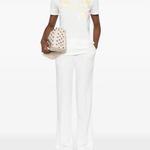 T-Shirt manica corta con applicazioni D46EL050REE8 MFA42 ERMANNO FIRENZE White 