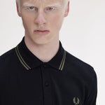 Polo manica corta M3600 T44 FRED PERRY Black/fieldgreen 