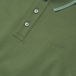 Polo in piquet di cotone 50494697 10241531 01 381 BOSS Open green 