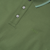 Polo in piquet di cotone 50494697 10241531 01 381 BOSS Open green 
