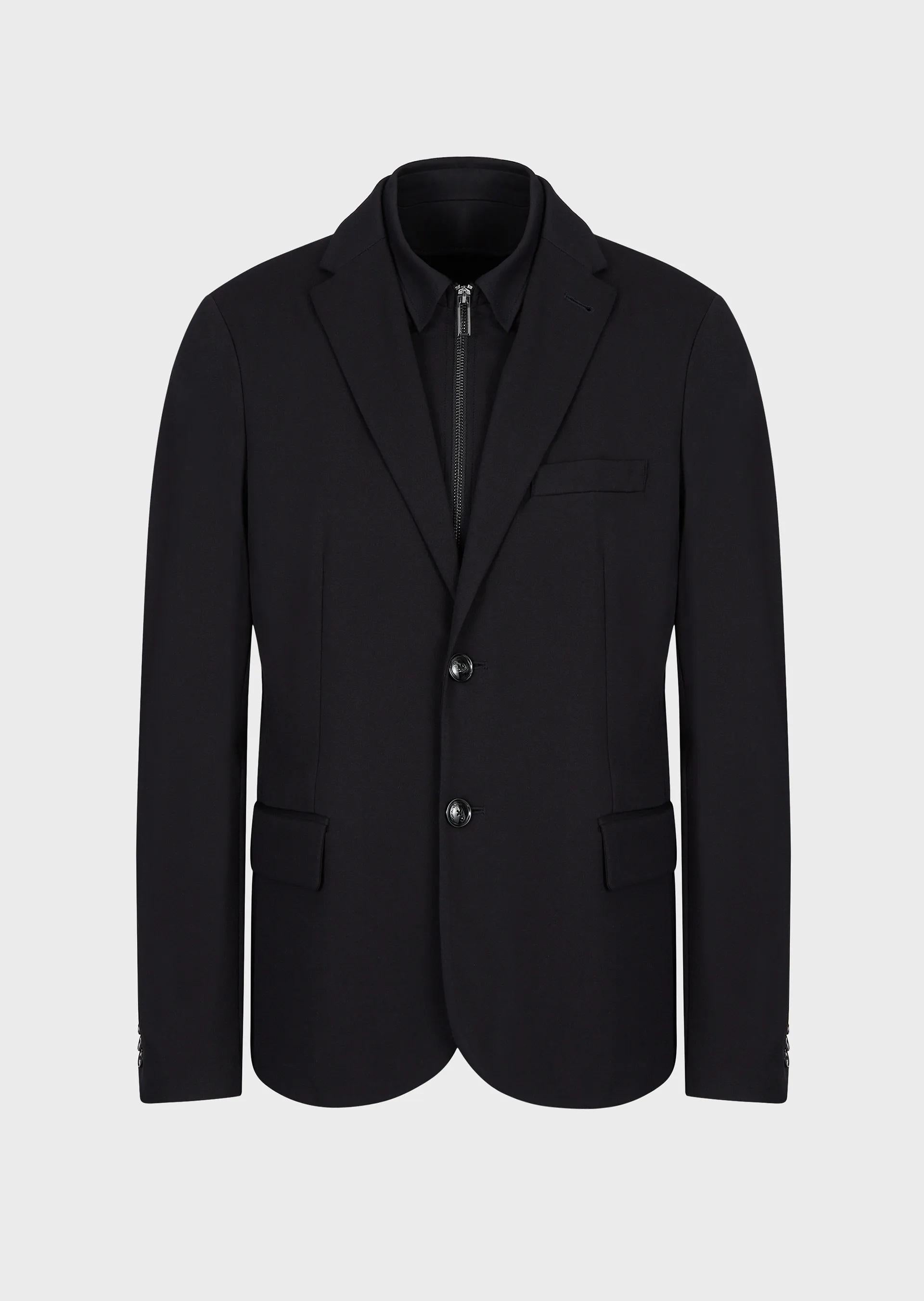 Giacca in jersey stretch con pettorina 6L1GL0 1JGXZ 0920 EMPORIO ARMANI Blue navy 
