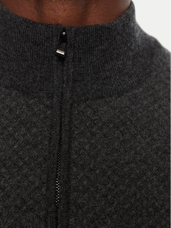 Maglia in lana con mezza zip 50528322 10266164 01 001 BOSS Black 