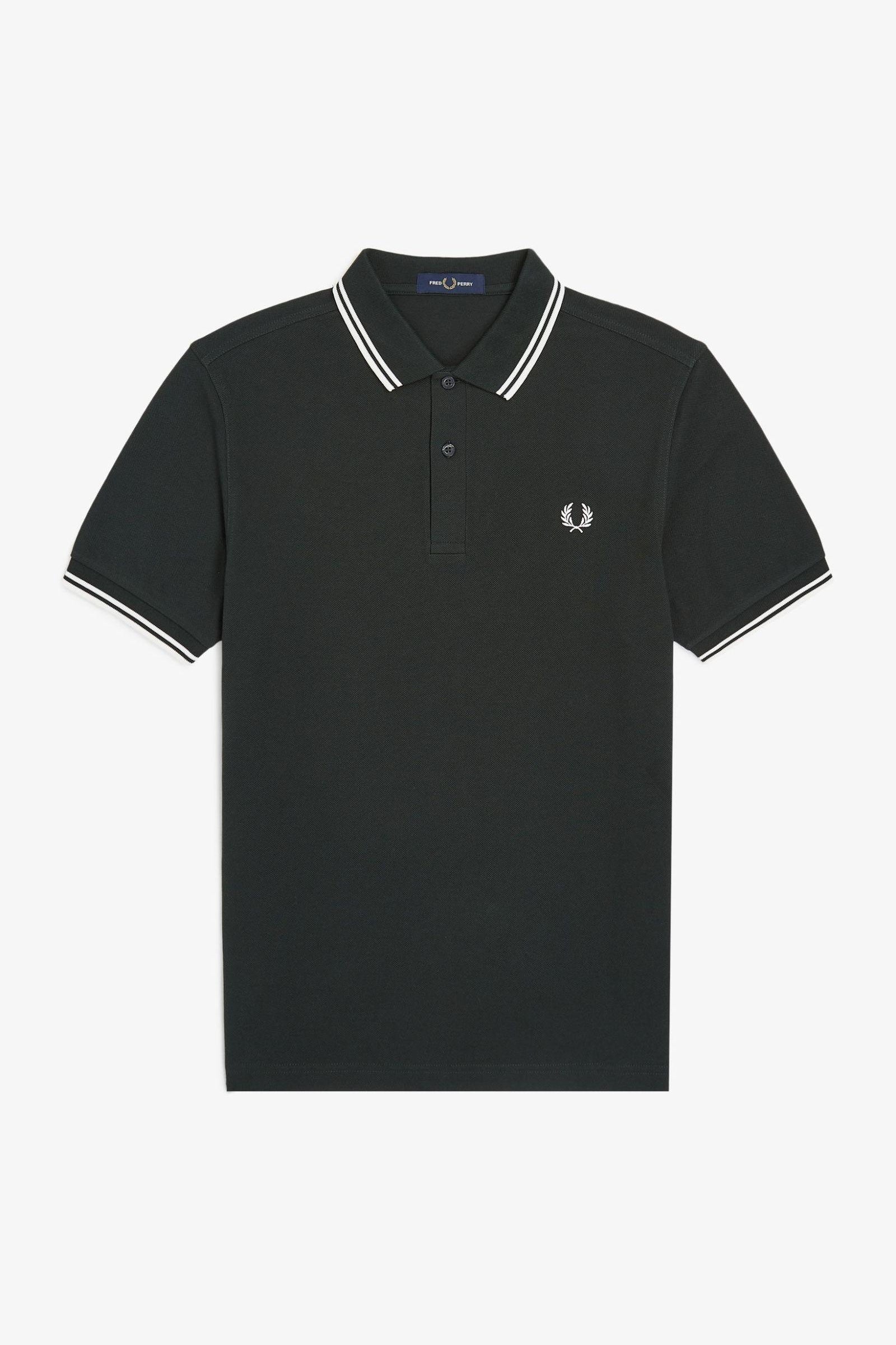 Polo manica corta M3600 T50 FRED PERRY Nightgreen/snwht 