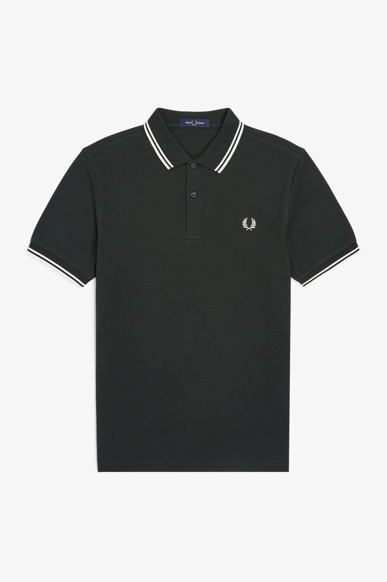 Polo manica corta M3600 T50 FRED PERRY Nightgreen/snwht 