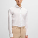 Camicia slim fit in cotone elasticizzato 50479915 10151300 03 100 BOSS White 