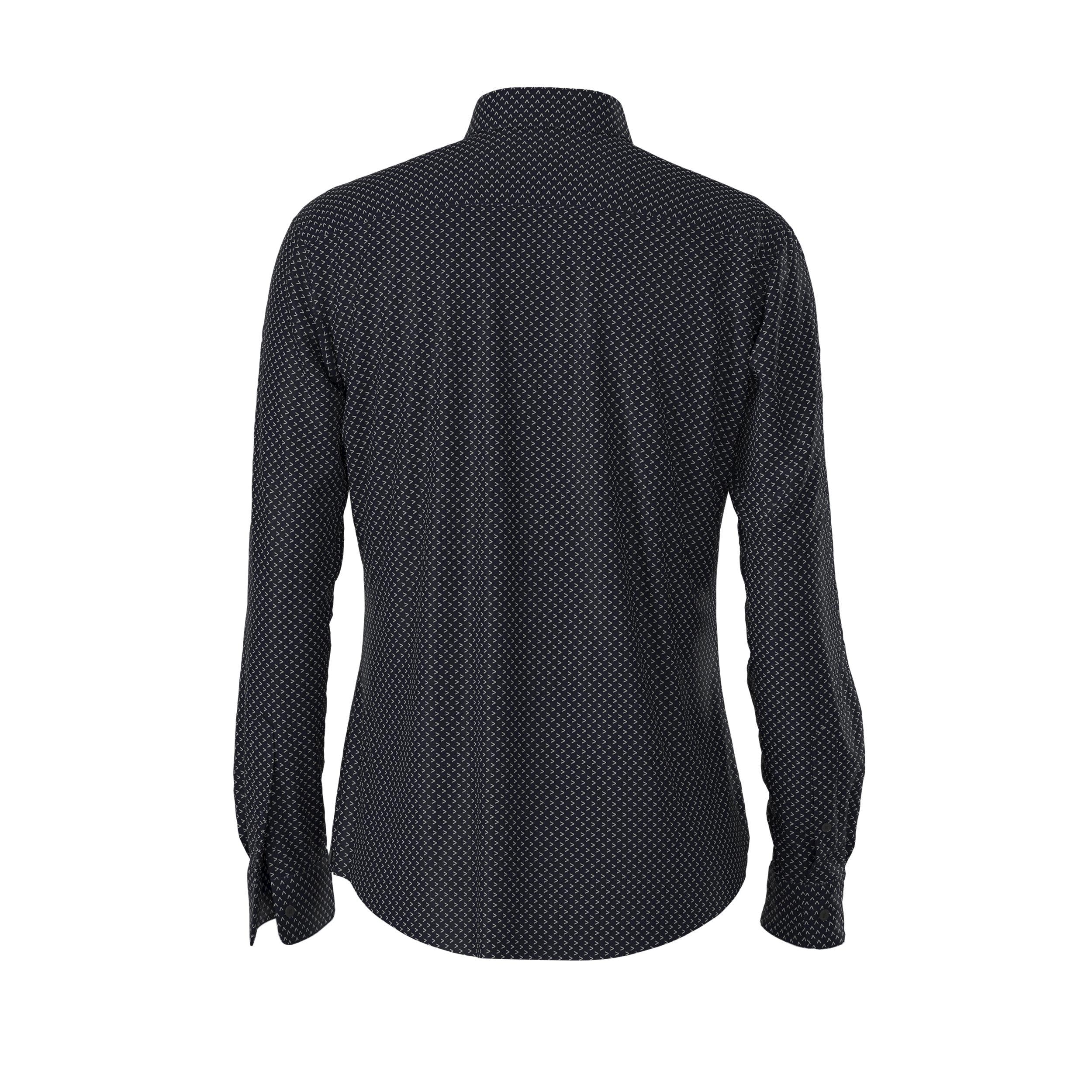 Camicia in jersey microfantasia ROAN_F 10235151 01 405 BOSS Blue 