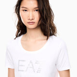 T-Shirt in jersey stretch 7W000536 AF10373 U0002 EA7 White 