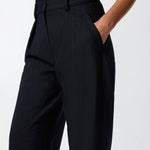 Pantaloni gessati a palloncino in lana 105707A2QY EZ1 PINKO Blu/bianco 