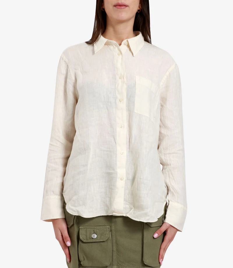 Camicia lino RND90016 CD33 0569 C0095 ROY ROGER'S Milk 