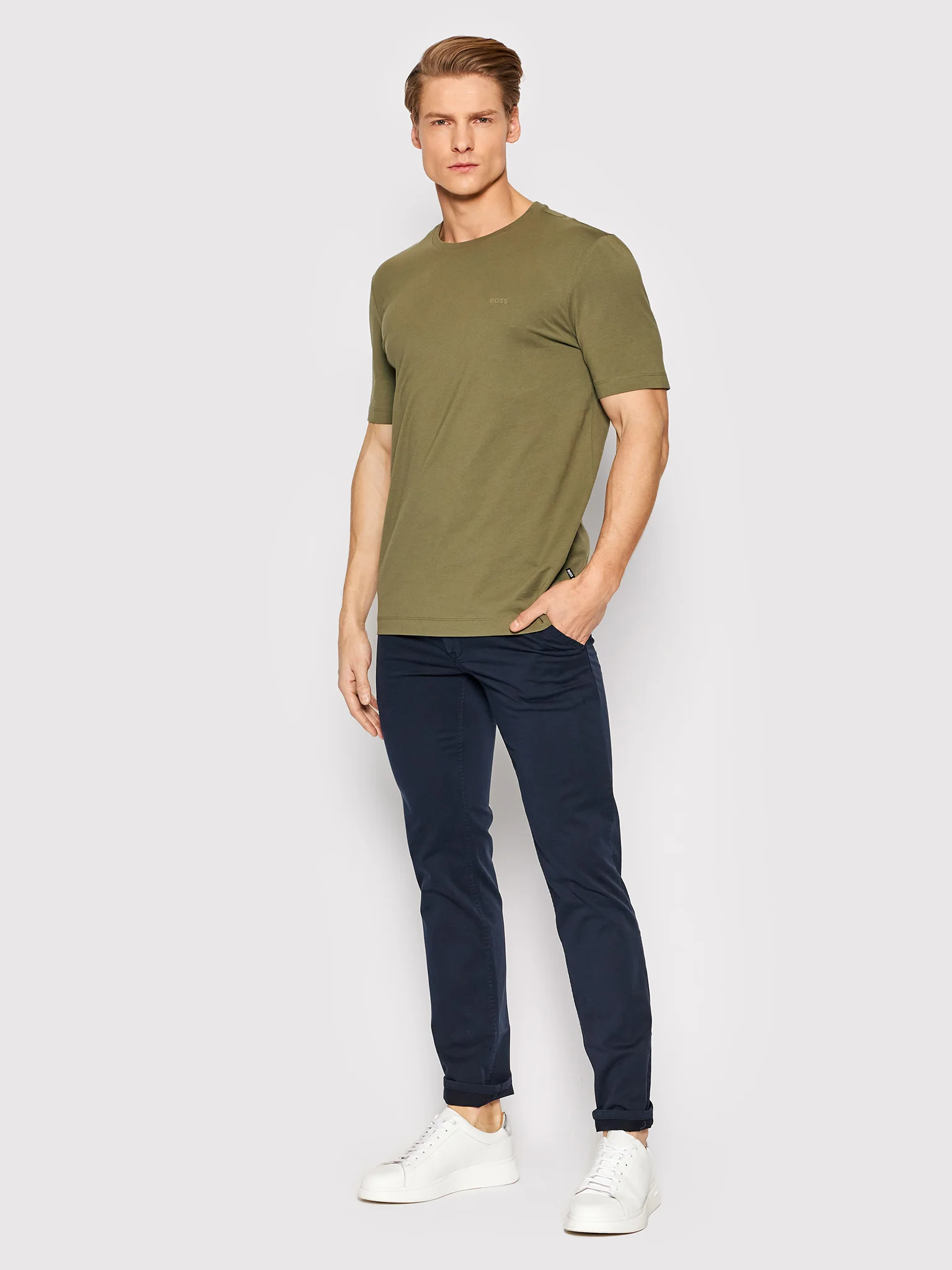 T-Shirt girocollo manica corta 50468347 10241525 01 311 BOSS Medium green 