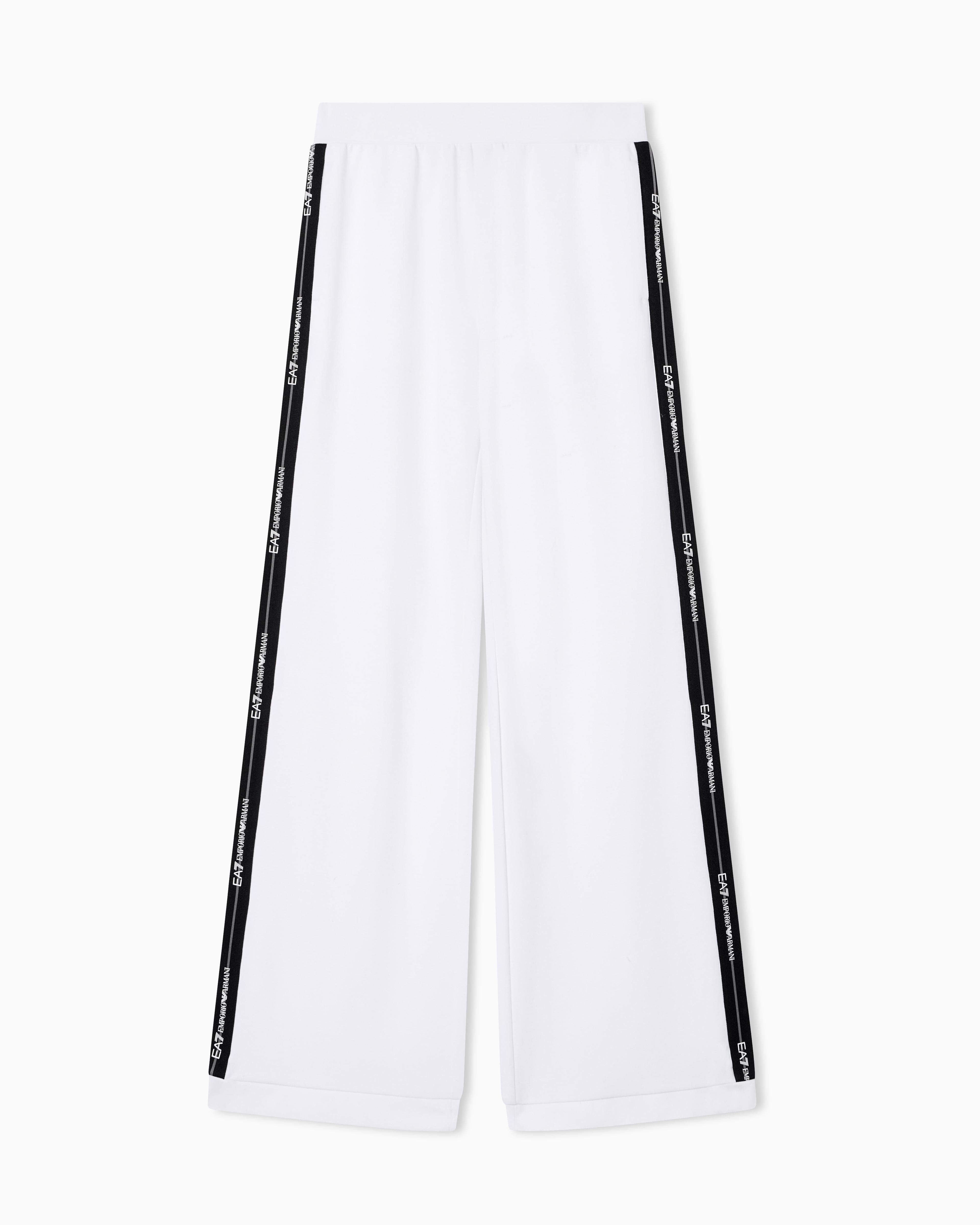 Pantaloni in jersey di cotone e modal 7W000961 AF12501 U0002 EA7 White 